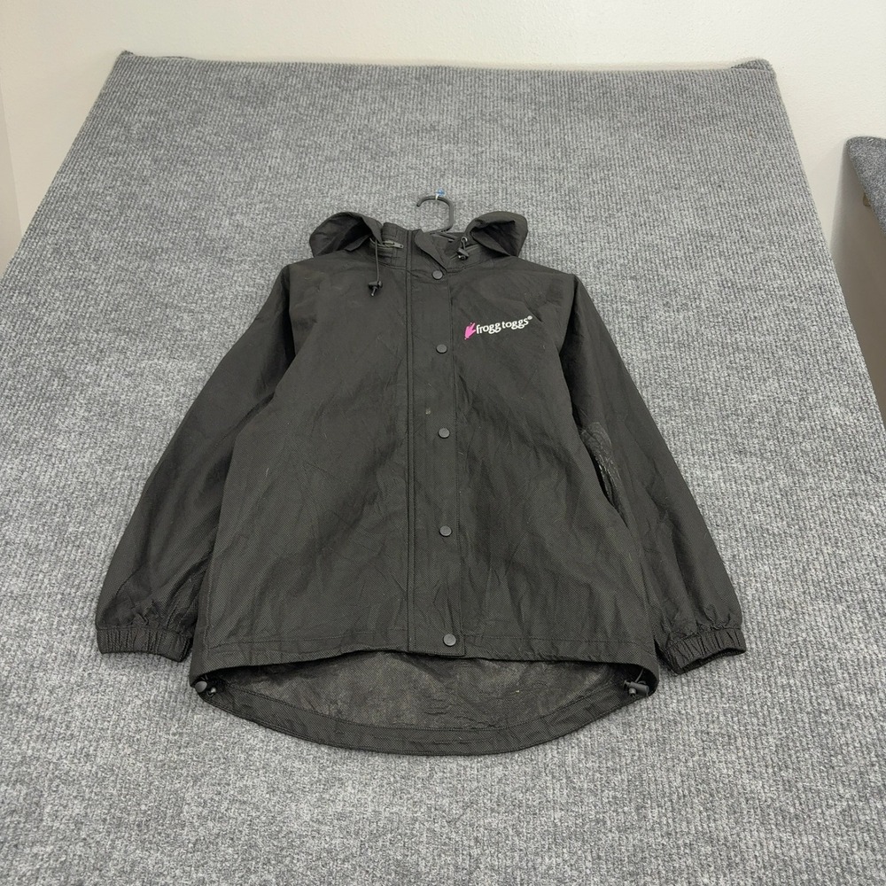 Frogg Toggs Jacket Womens S Black Polypropylene Hooded Waterproof Gorpcore Style